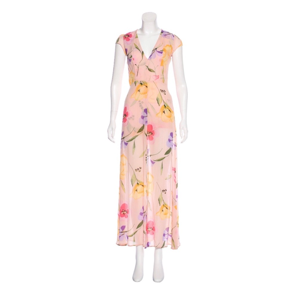 Reformation Floral Print Long Dress